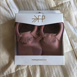 Freshly picked size 6 moccasins in blush
